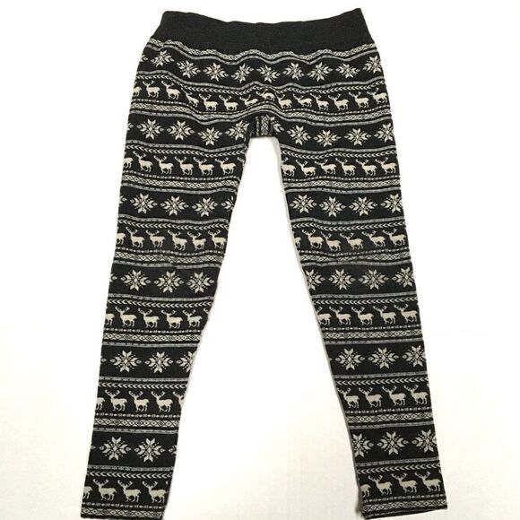 Pink Republic winter deer & snowflake  leggings 6X - Picture 1 of 5